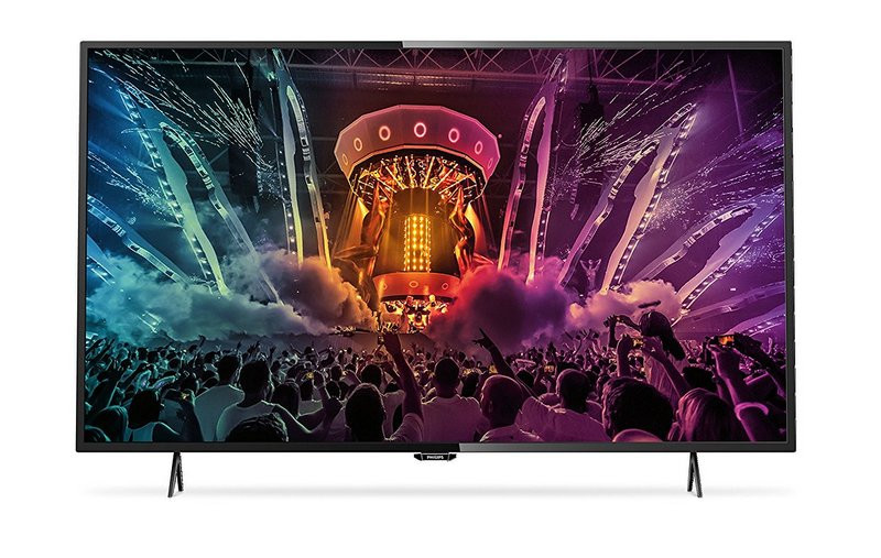 Philips 43PUS6101/12 Ultraflacher 4K UHD 108cm (43") LED-Fernseher (Smart TV, DVB-T2, Pixel Plus Ultra HD)