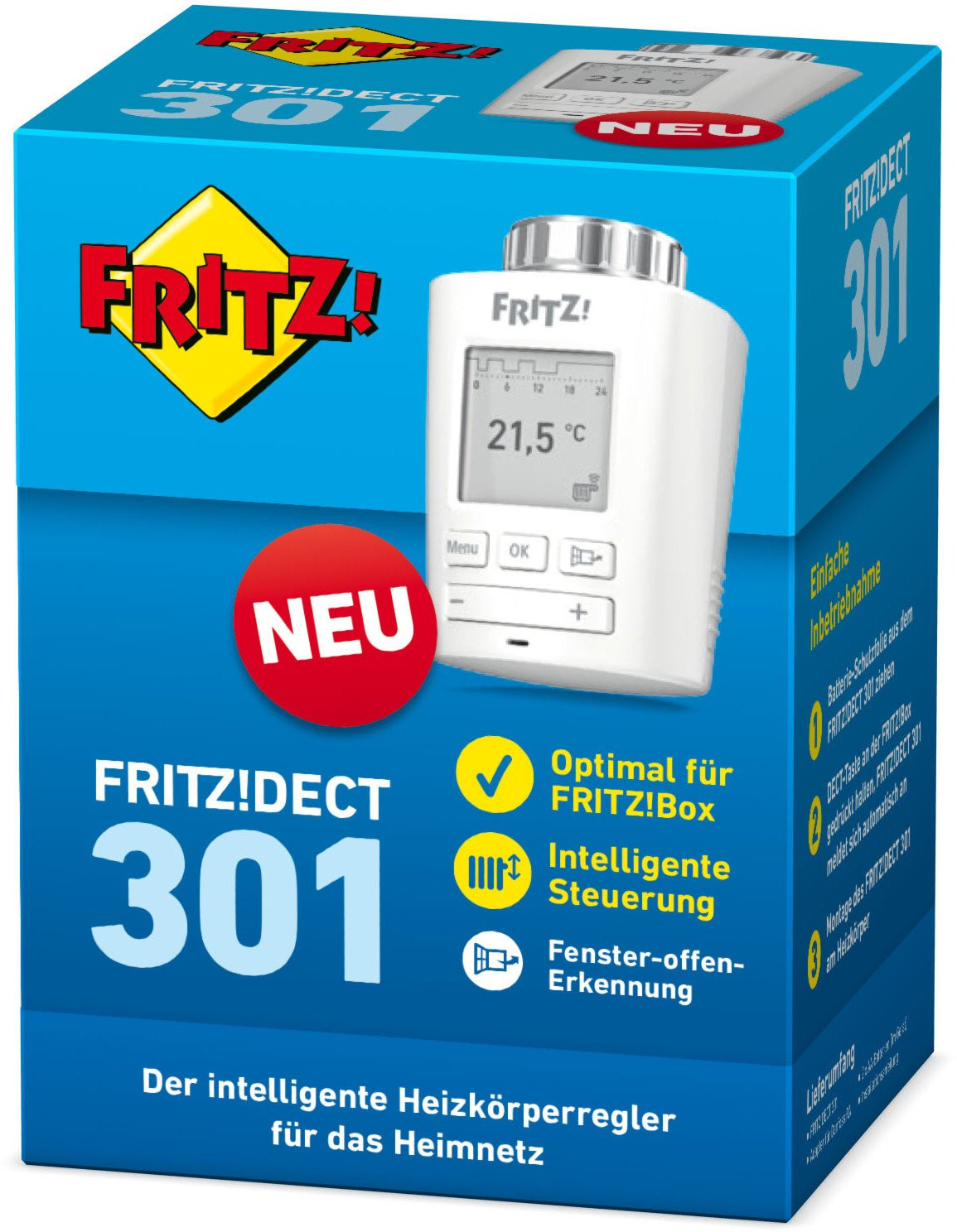 AVM FRITZ!DECT 301 (Intelligenter Heizkörperregler für das Heimnetz)