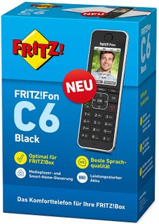 AVM FRITZ!Fon C6 DECT-Komforttelefon - Schwarz